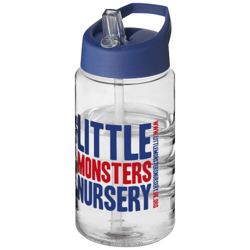 Bidon H2O Bop o pojemności 500 ml z wieczkiem z dzióbkiem Przezroczysty-Niebieski 21088301 (1)