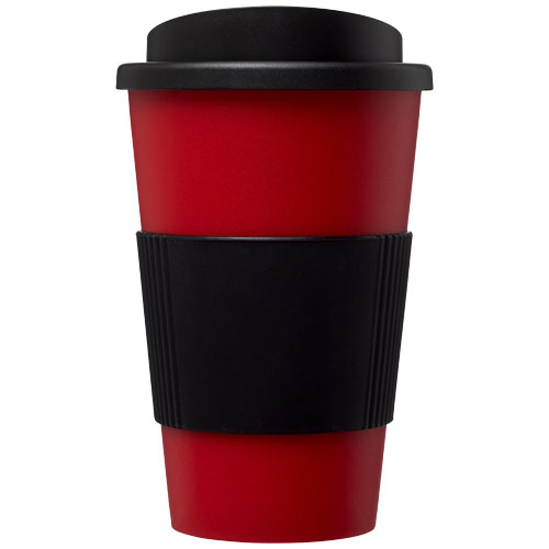 Kubek termiczny z serii Americano® o pojemności 350 ml z uchwytem Czerwony-Czarny 21000216 (2)