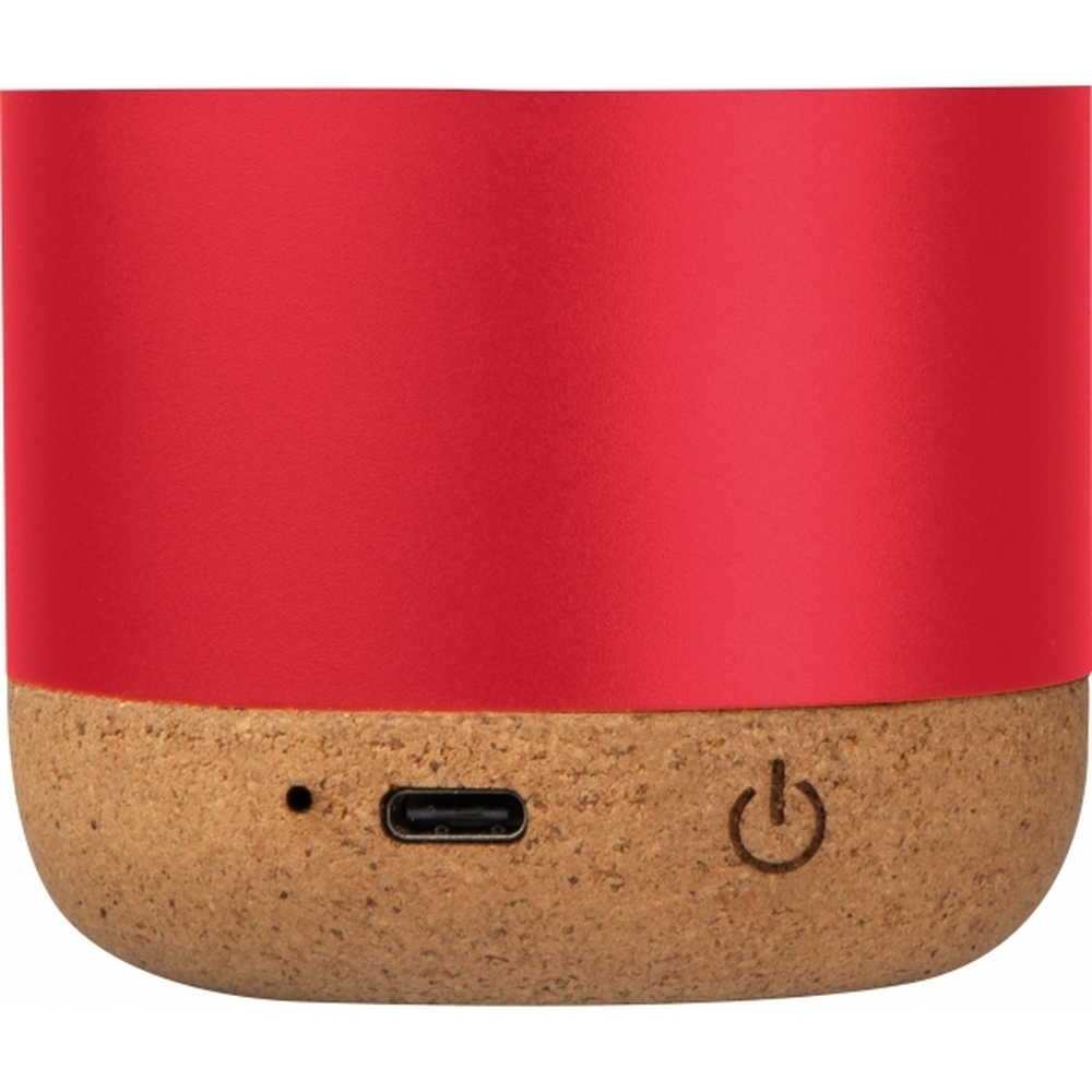 Głośnik bluetooth z aluminium z recyklingu BREST Czerwony 424205 (1)