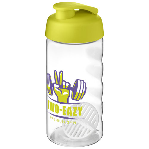 Shaker H2O Active Bop o pojemności 500ml Limonkowy-Przezroczysty 21070463 (1)