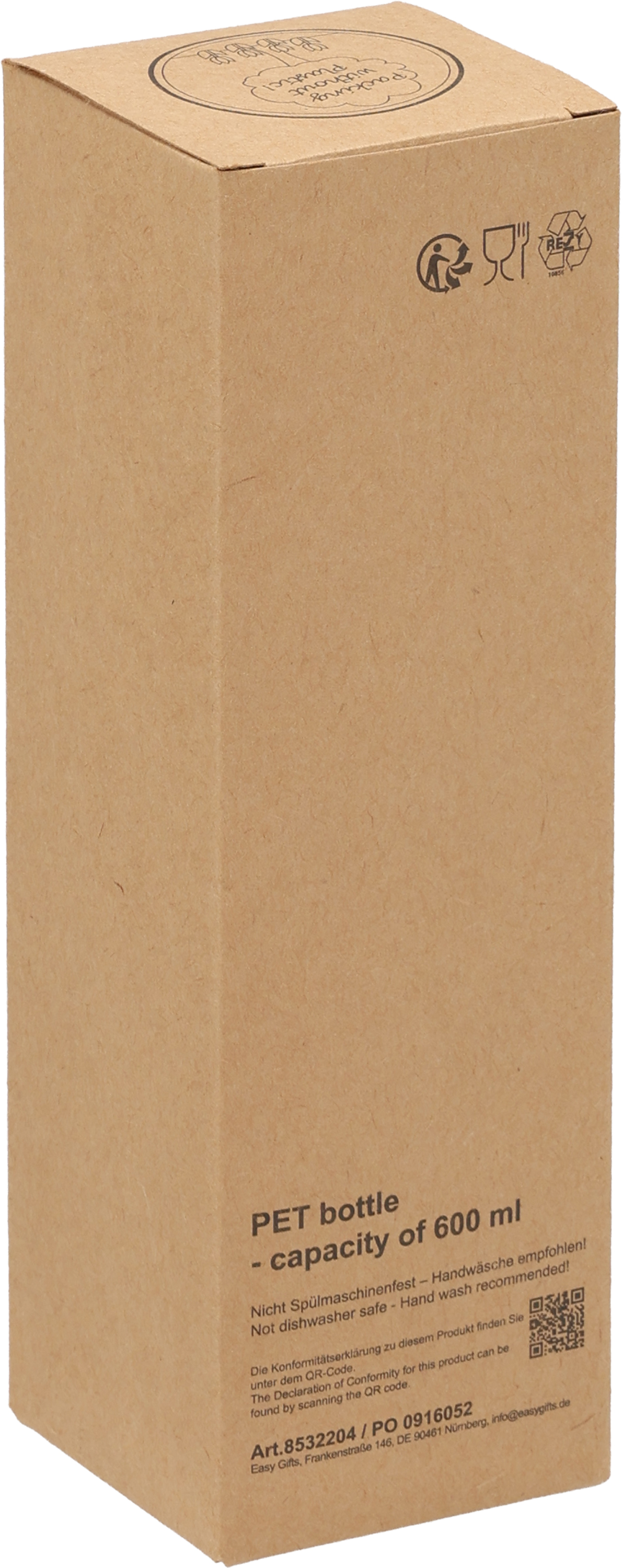 Butelka PET soft touch READING 550 ml Czarny 532203 (8)