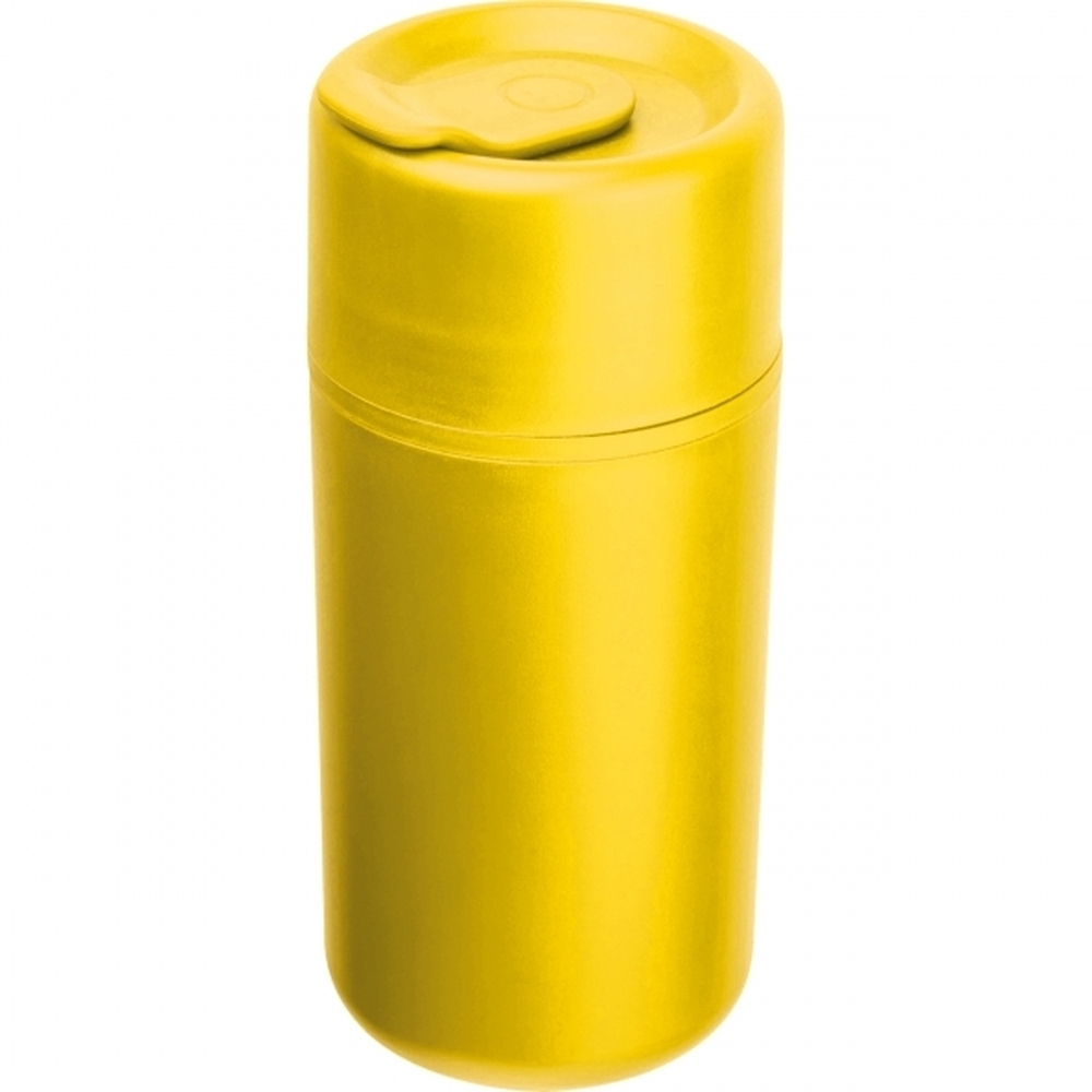 Kubek z podwójnymi ściankami GENOA 500 ml żółty 535408 