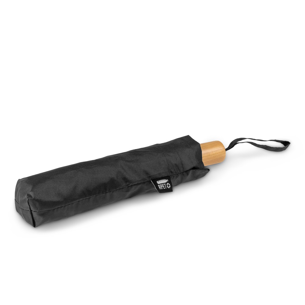 Wiatroodporny parasol manualny RPET, składany | Uksan Czarny VA067-03 (4)