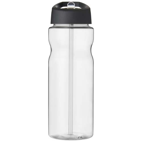 Bidon H2O Eco o pojemności 650 ml z wieczkiem z dzióbkiem Przezroczysty-Czarny 21009991 (2)