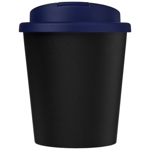 Kubek Americano® Espresso Eco z recyklingu o pojemności 250 ml z pokrywą odporną na zalanie  Czarny-Niebieski 21045507 (2)
