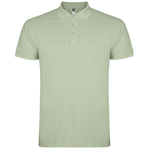 Star koszulka męska polo z krótkim rękawem Mist Green R66385Q5 
