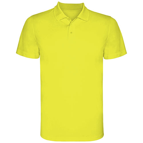 Monzha sportowa koszulka dziecięca polo z krótkim rękawem Fluorescencyjny żółty K04041CD 