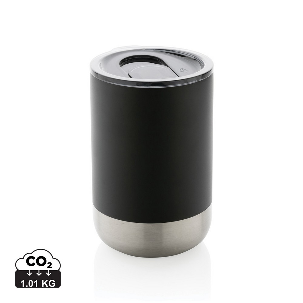 Kubek termiczny 360 ml, stal nierdzewna z recyklingu Czarny P433.061 (11)
