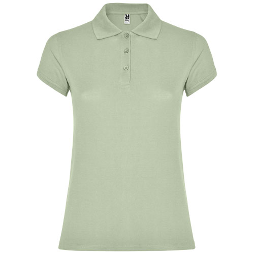 Star koszulka damska polo z krótkim rękawem Mist Green R66345Q5 