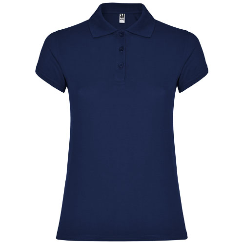 Star koszulka damska polo z krótkim rękawem Navy Blue R66341R5 