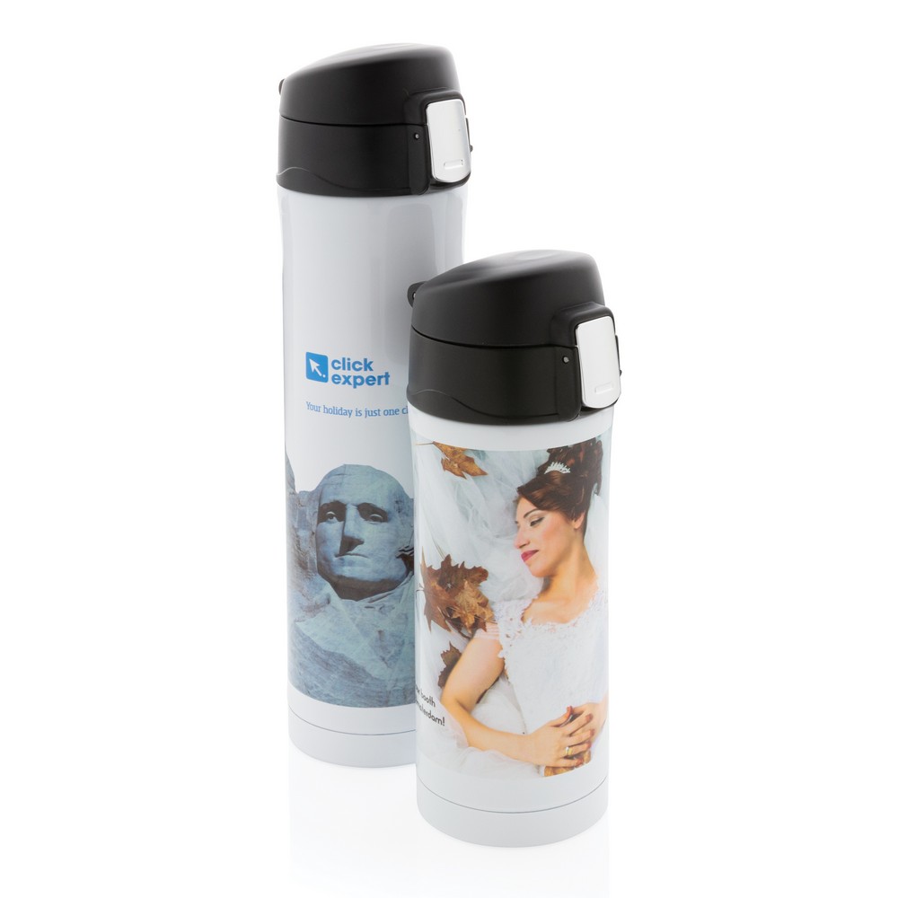 Kubek termiczny 450 ml, stal nierdzewna z recyklingu Biały P435.503 (10)