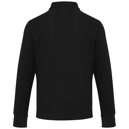 Zeus koszulka polo z zamkiem do połowy i długimi rękawami, uniseks Czarny 3955190A (3)