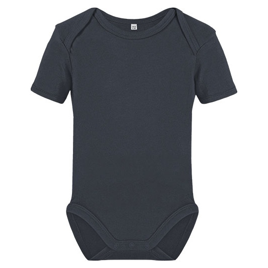 Body Niemowlęce Krótki Rękaw Bawełna Organiczna Charcoal Grey X11120-599047 