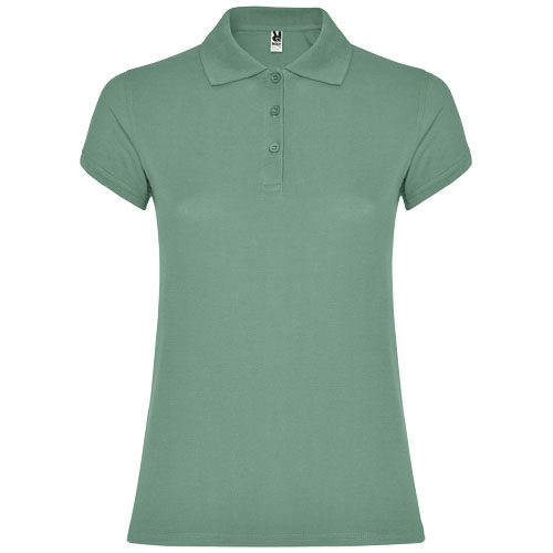Star koszulka damska polo z krótkim rękawem Dark Mint R66343C5 