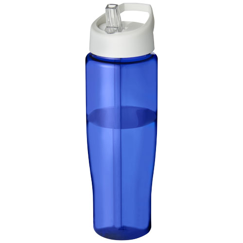 Bidon H2O Tempo® o pojemności 700 ml z wieczkiem z słomką Niebieski-Biały 21004411 