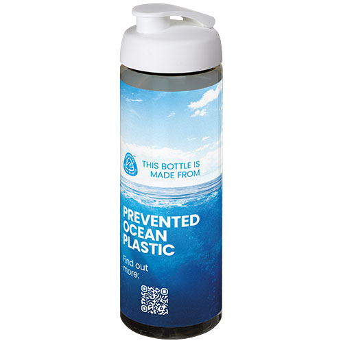 H2O Active® Eco Vibe 850 ml, bidon sportowy z odchylaną pokrywką Węgiel drzewny-Biały 21048301 (1)