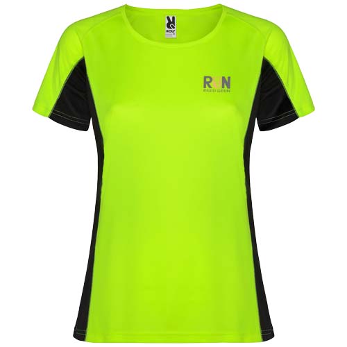 Shanghai sportowa koszulka damska z krótkim rękawem Fluor Green R66489G2 (1)