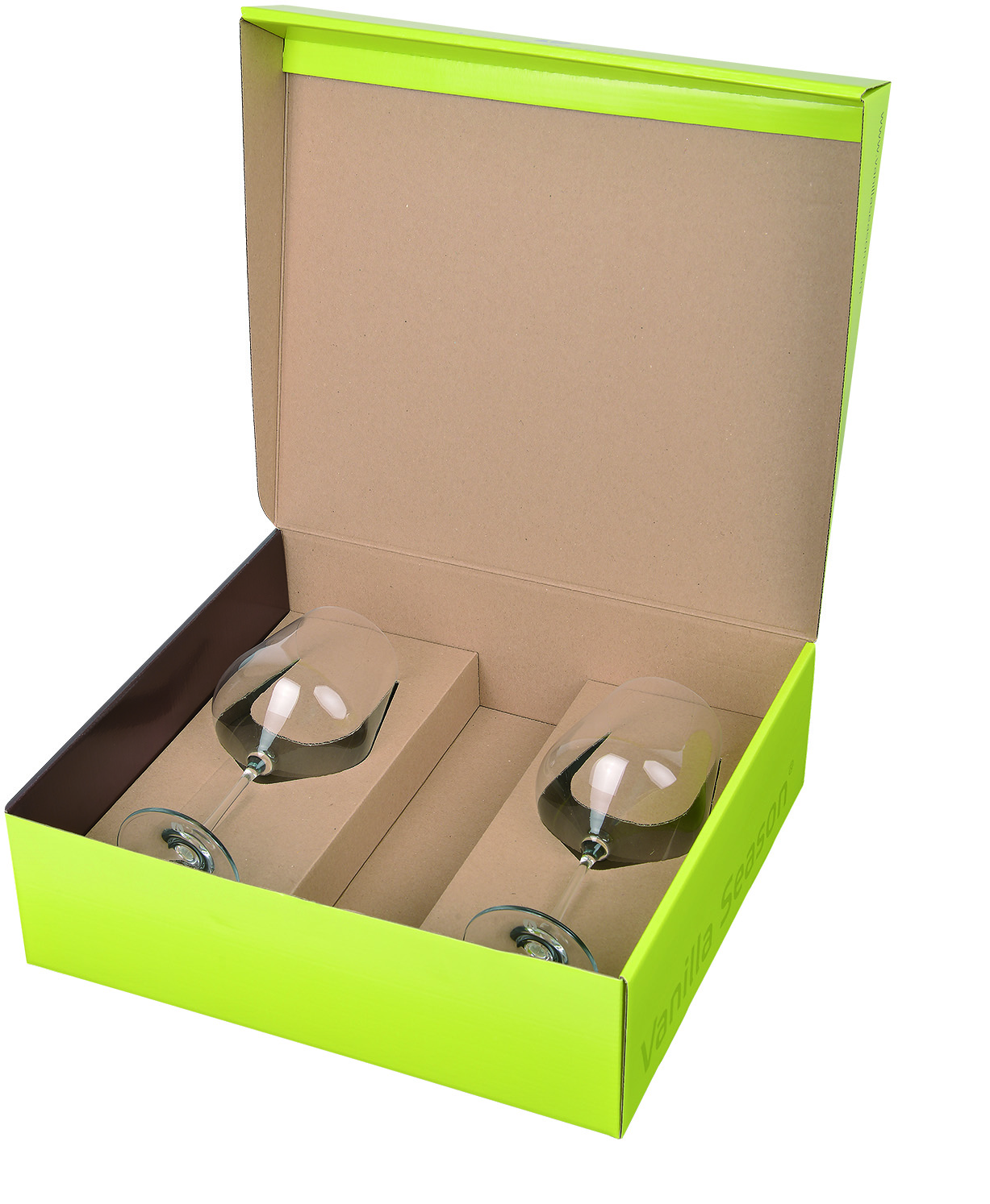 Gadżet reklamowy - Prezentowy zestaw 2 kieliszków do białego wina Vanilla Season 250 ml