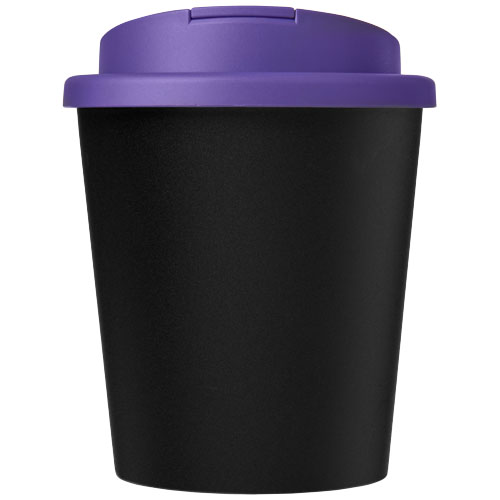 Kubek Americano® Espresso Eco z recyklingu o pojemności 250 ml z pokrywą odporną na zalanie  Czarny-Fioletowy 21045509 (2)