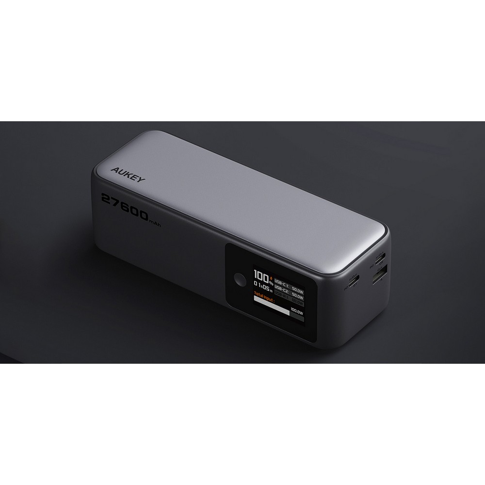 Power bank 27600 mAh, 140 W, Aukey Srebrny VAM15-32 (11)