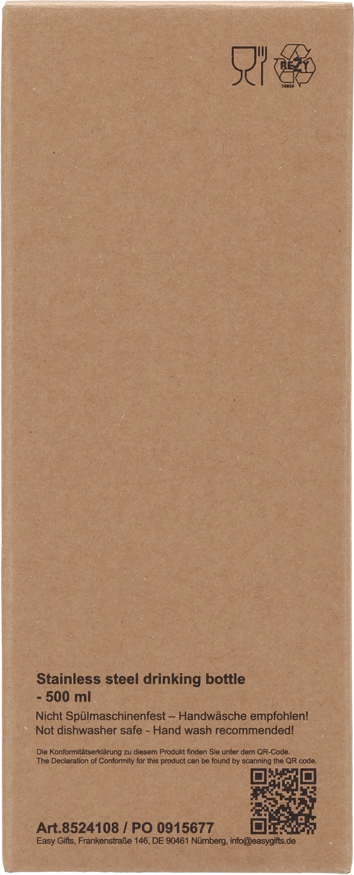 Butelka stalowa NEW YORK 500 ml Czarny 524103 (12)
