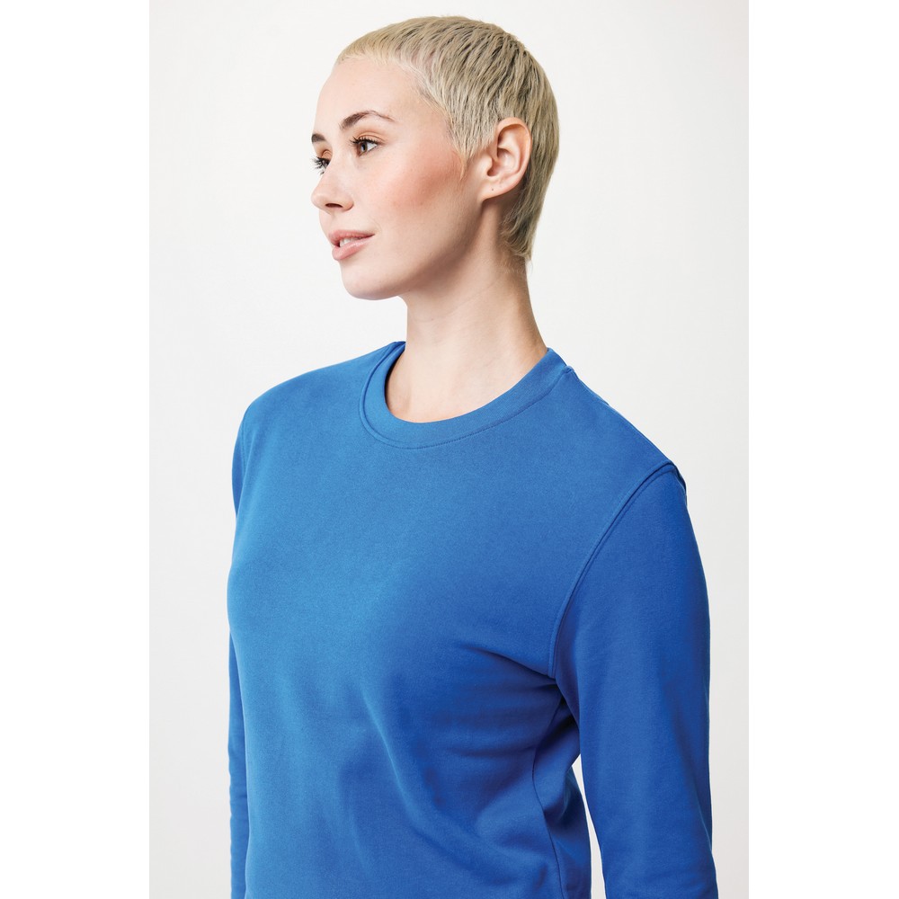 Bluza z bawełny z recyklingu Iqoniq Zion Niebieski T9300.025.XXS (2)