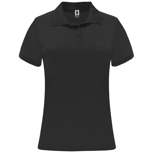 Monzha sportowa koszulka damska polo z krótkim rękawem Czarny R04103O1 