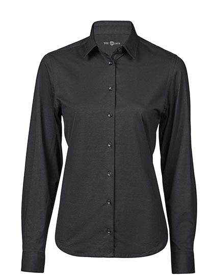 Koszula Damska Dopasowana Jersey Strecz Black TJ4031-813931 