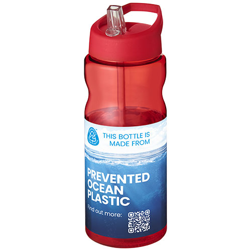 Bidon H2O Eco o pojemności 650 ml z wieczkiem z dzióbkiem Czerwony-Czerwony 21009909 (1)