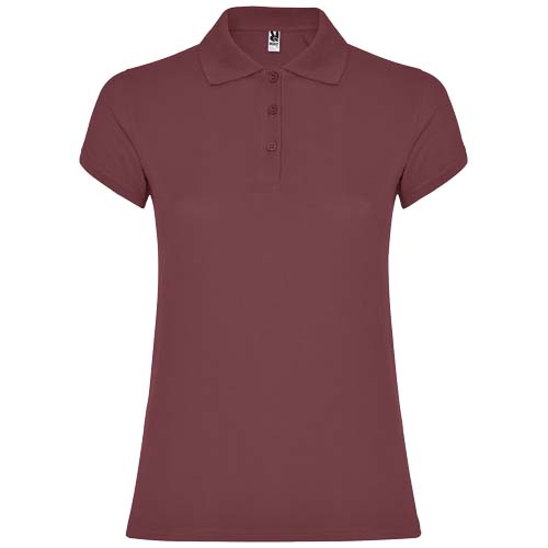 Star koszulka damska polo z krótkim rękawem Berry Red R66348U5 
