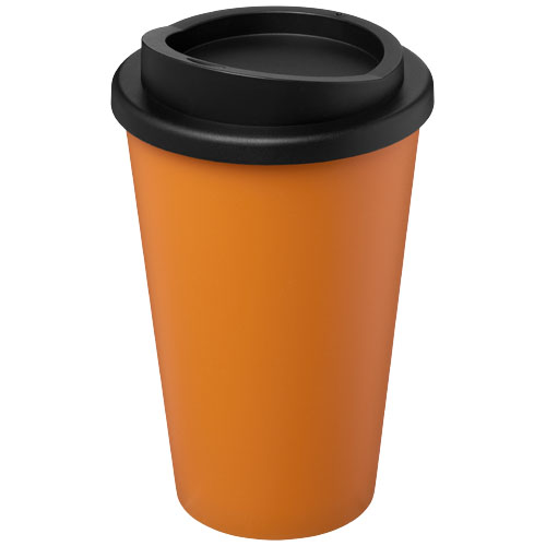 Kubek termiczny americano® o pojemności 350 ml z materiałów pochodzących z recyklingu Pomarańczowy-Czarny 21069131 