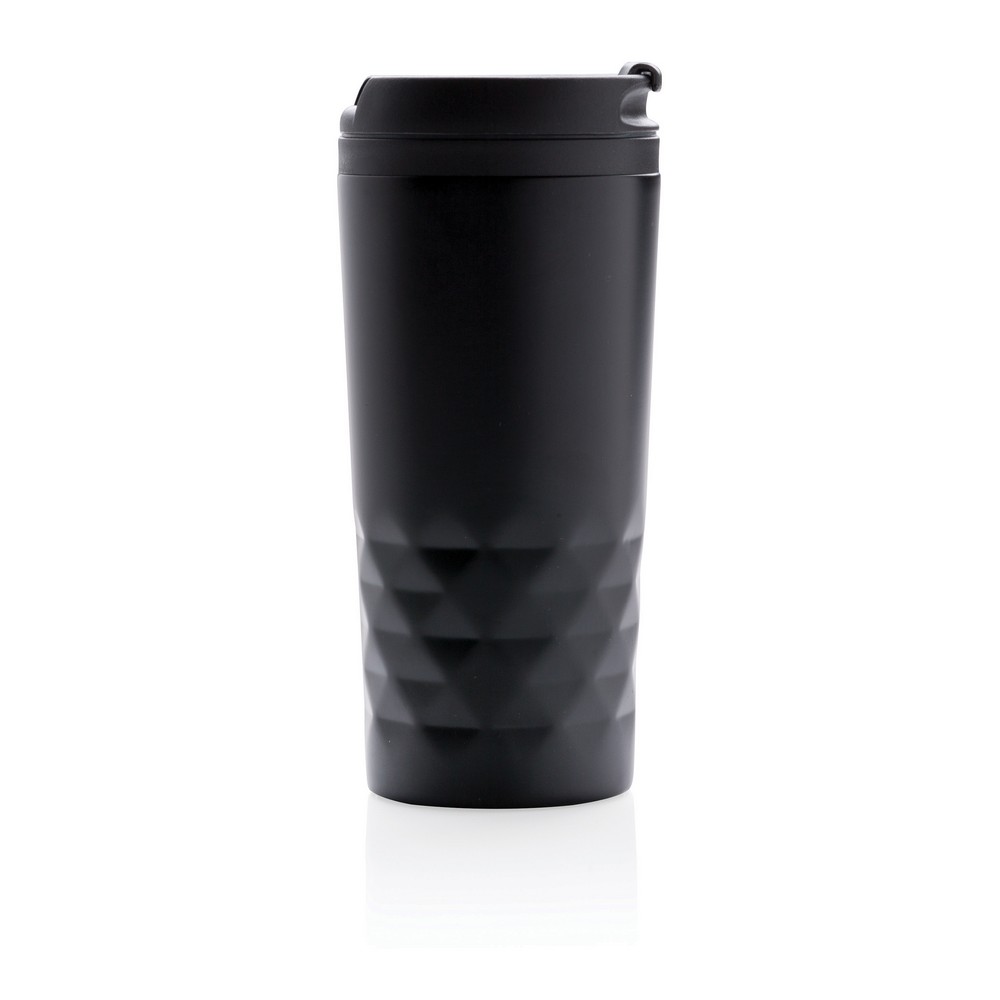 Geometryczny kubek termiczny 300 ml Czarny P432.361 (1)
