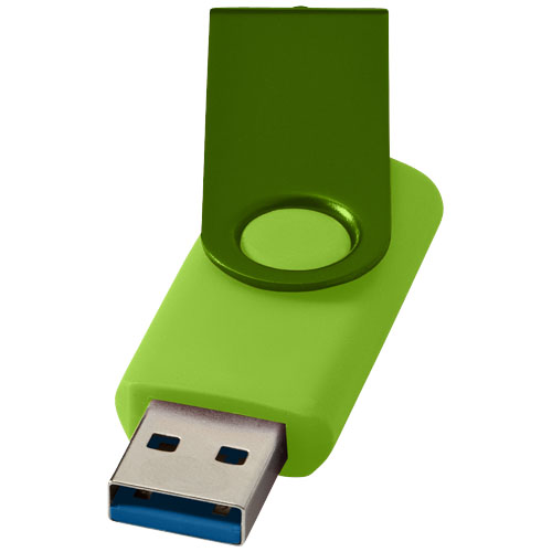 Rotate metaliczny pendrive wyposażony w interfejs USB 3.0 Limonkowy 1Z50863L 