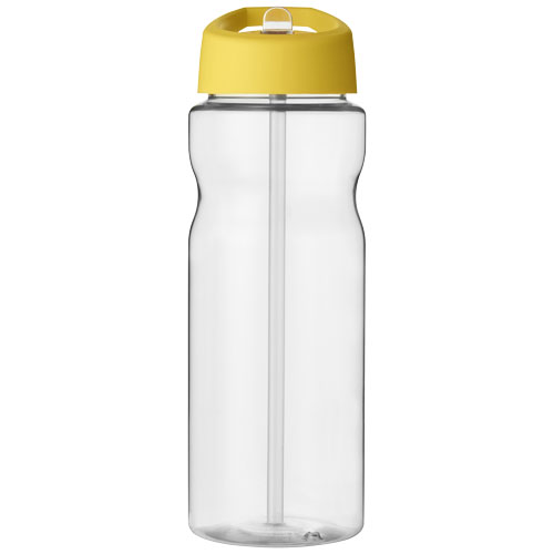 Bidon H2O Base® o pojemności 650 ml z wieczkiem z słomką Przezroczysty-Żółty 21004923 (2)