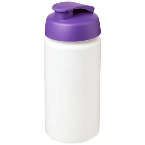 Bidon Baseline® Plus o pojemności 500 ml z wieczkiem zaciskowym i uchwytem Biały-Fioletowy 21007209 