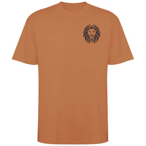 Koszulka Bull, unisex, oversize, z krótkim rękawem Mokka R6560E75 (1)