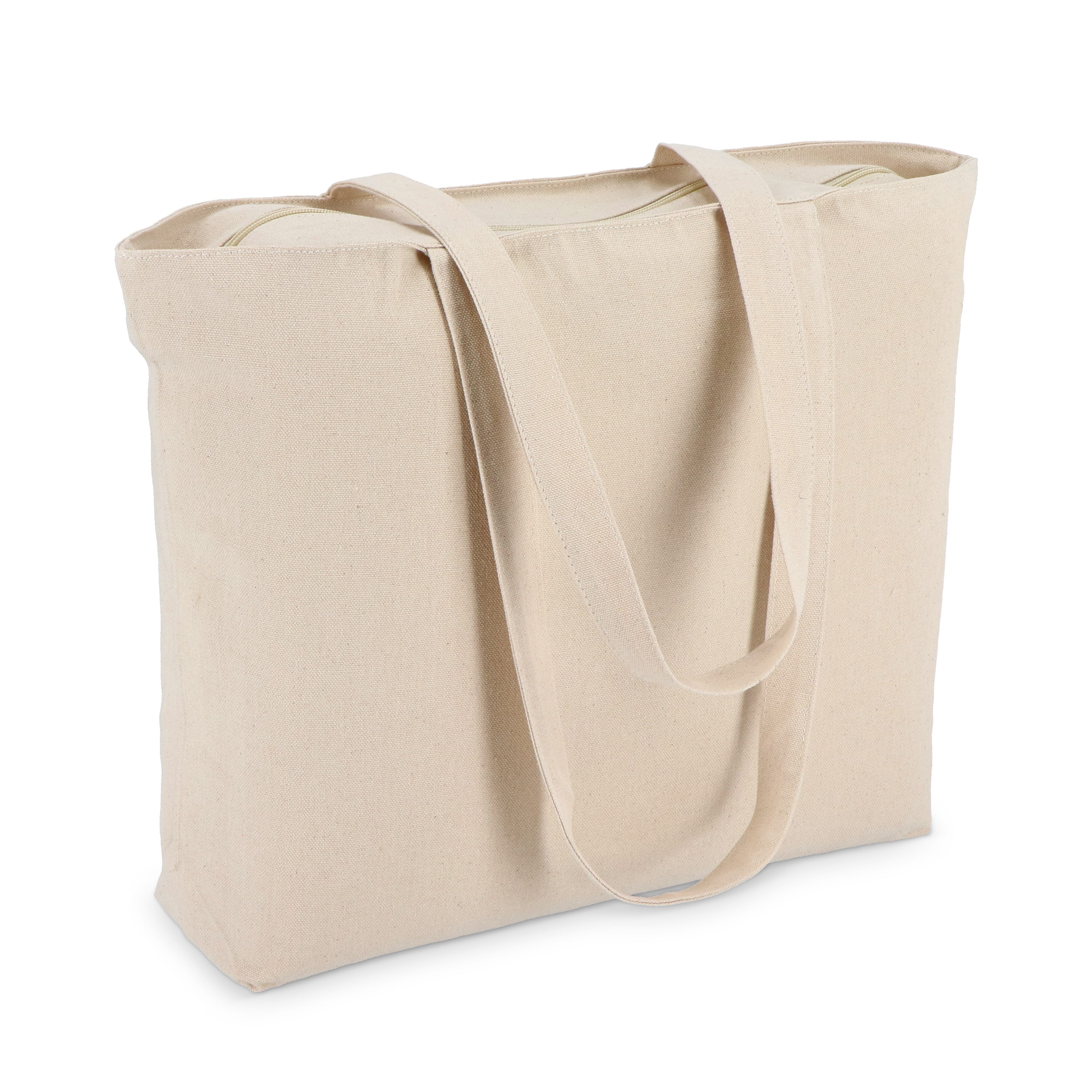 Gadżet reklamowy - Torba bawełniana z zamkiem błyskawicznym OEKO-TEX® 47 x 11 x 35 cm 320 g/m²