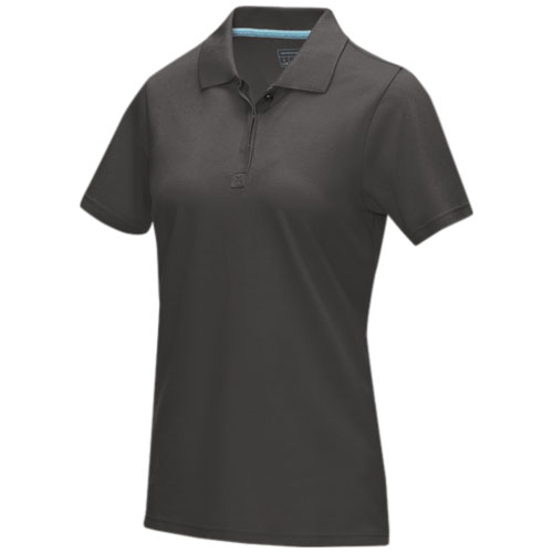 Damska organiczna koszulka polo Graphite z certyfikatem GOTS Burzowy szary 37509890 