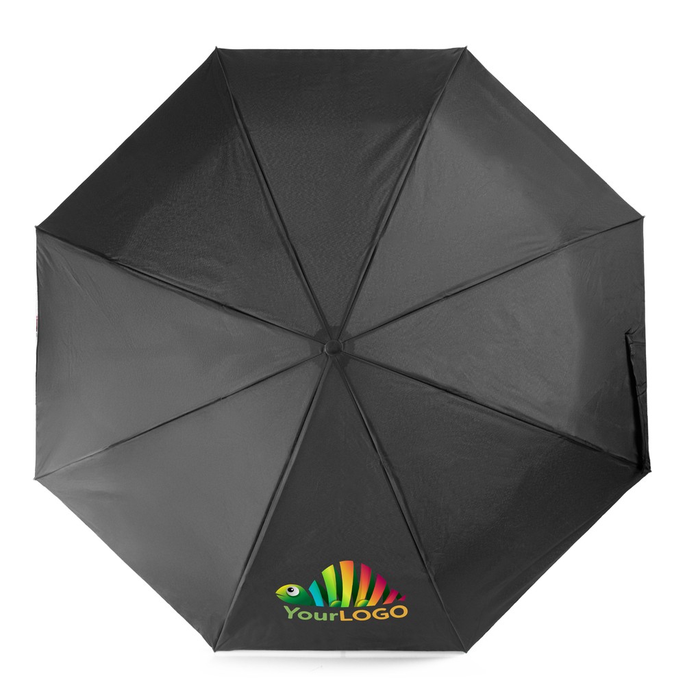 Wiatroodporny parasol manualny RPET, składany | Uksan Czarny VA067-03 (7)