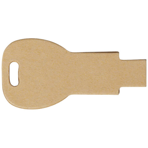 Pendrive wyposażony w interfejs USB 2.0 w kształcie klucza z papieru z recyklingu Kraftowy brąz 1Z50006H (4)