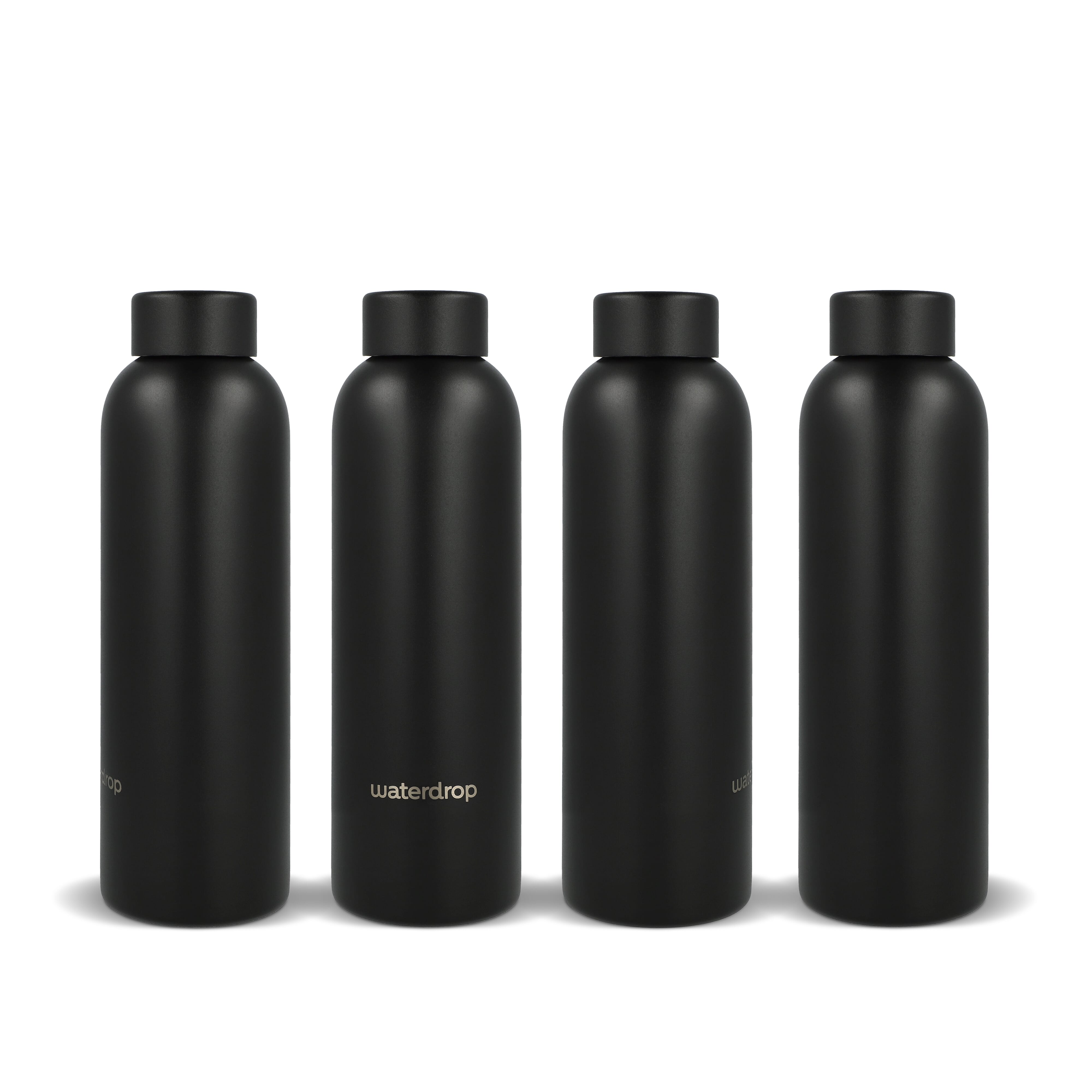 Butelka ze stali nierdzewnej Waterdrop ze stalową nakrętką 600 ml Czarny LT47001-N0002 (4)
