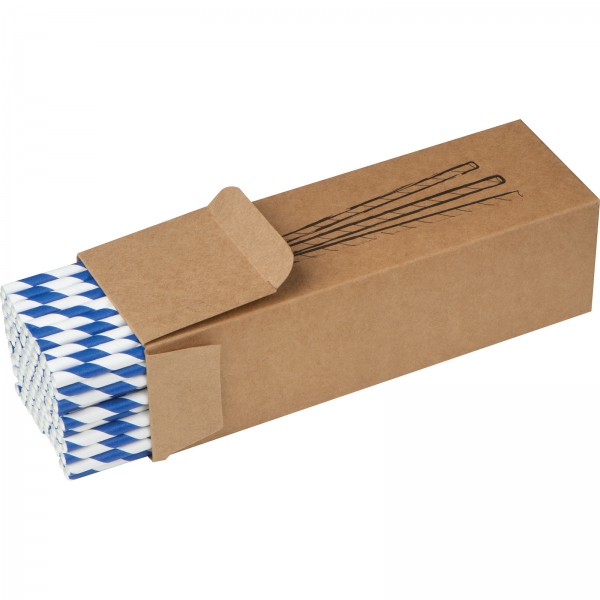 Gadżet reklamowy - Słomki do napojów tekturowe 100 szt. CARTER