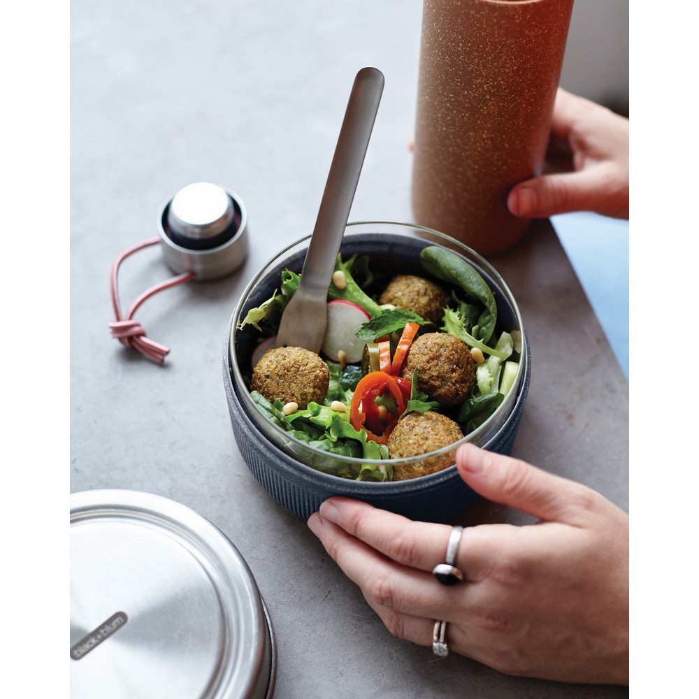 Lunchbox, pudełko śniadaniowe 750 ml Black+Blum Srebrny P439.0402 (8)