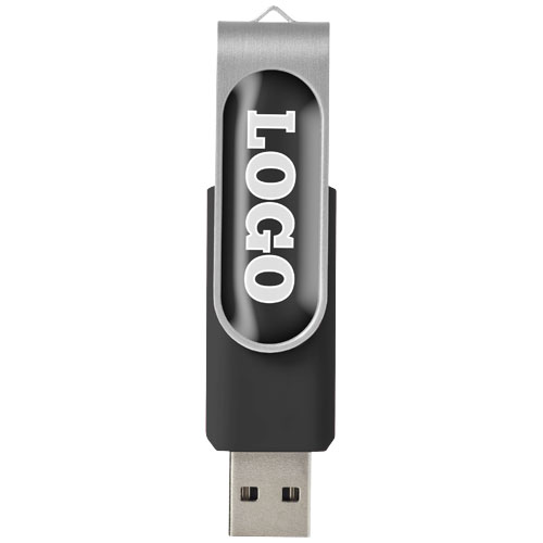 Rotate pendrive wyposażony w interfejs USB 3.0 z wypukłym nadrukiem Czarny 1Z50990N (1)