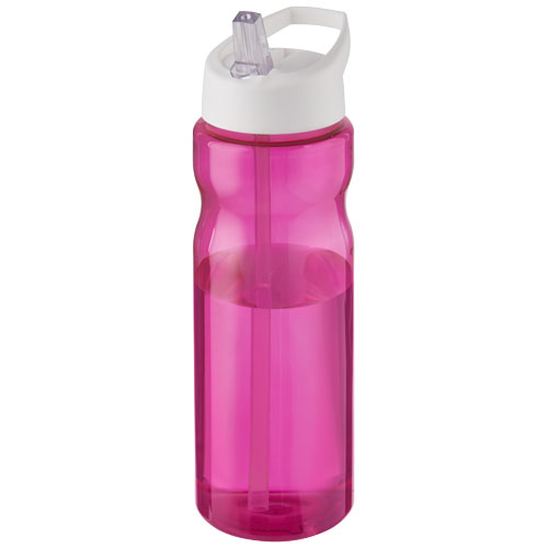 Bidon H2O Base® o pojemności 650 ml z wieczkiem z słomką Magenta-Biały 21004945 