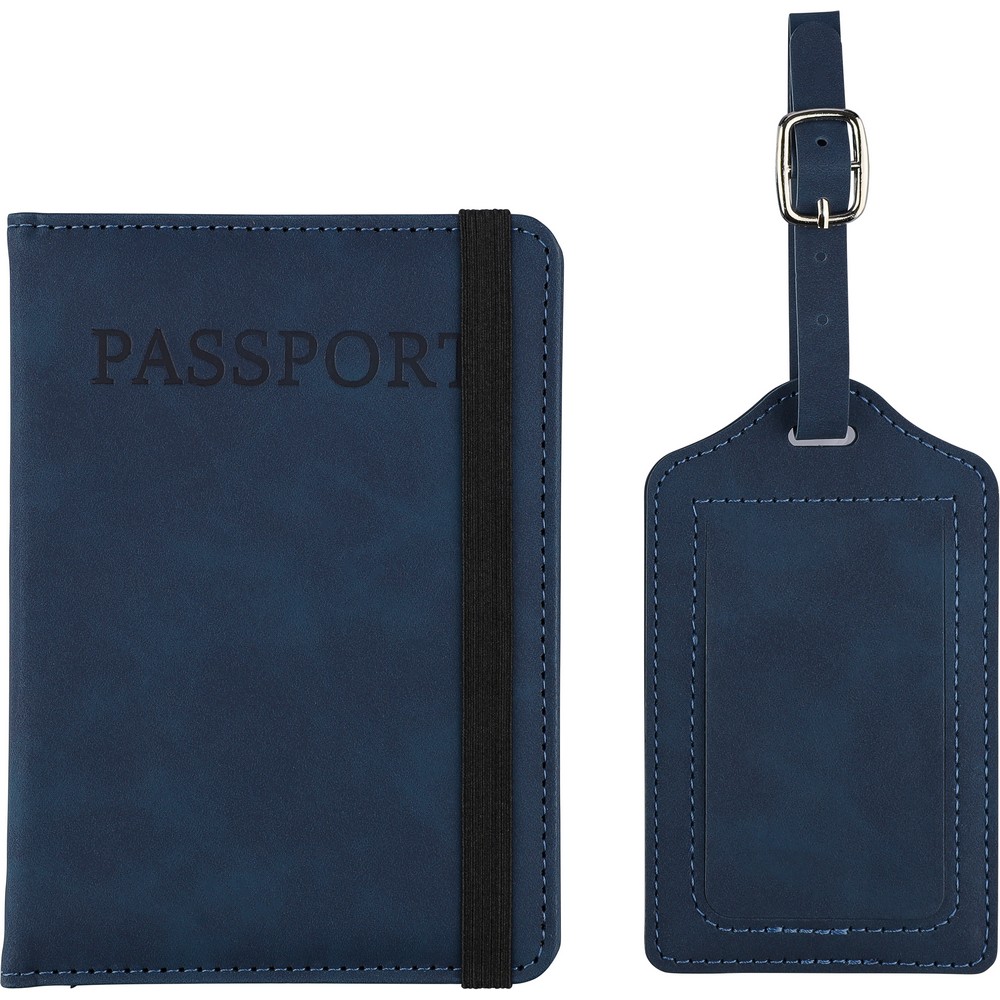 Etui do paszportu, zawieszka do bagażu Niebieski VB183-11 (5)