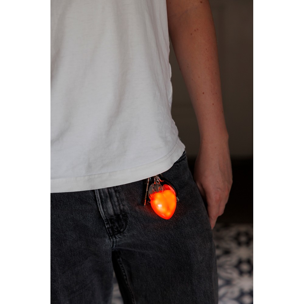 Brelok do kluczy "serce", lampka LED Czerwony VB319-05 (13)