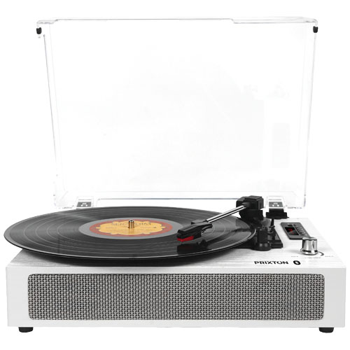 Prixton Studio reflective luksusowy gramofon i odtwarzacz muzyki Biały 1PA11601 (1)