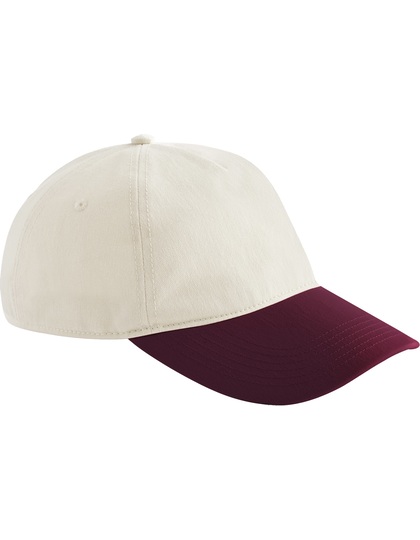 Czapka Niestrukturyzowana 5 Panelowa Bawełniana Twill - Natural & Black Natural CB67-988190 (2)