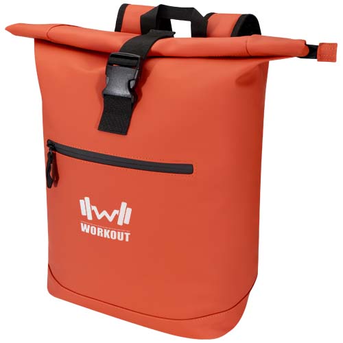Resi Plus plecak na 15-calowego laptopa o pojemności 18 l z recyklingu, z certyfikatem GRS i zwijaną górną częścią Ceglasty 13009332 (1)